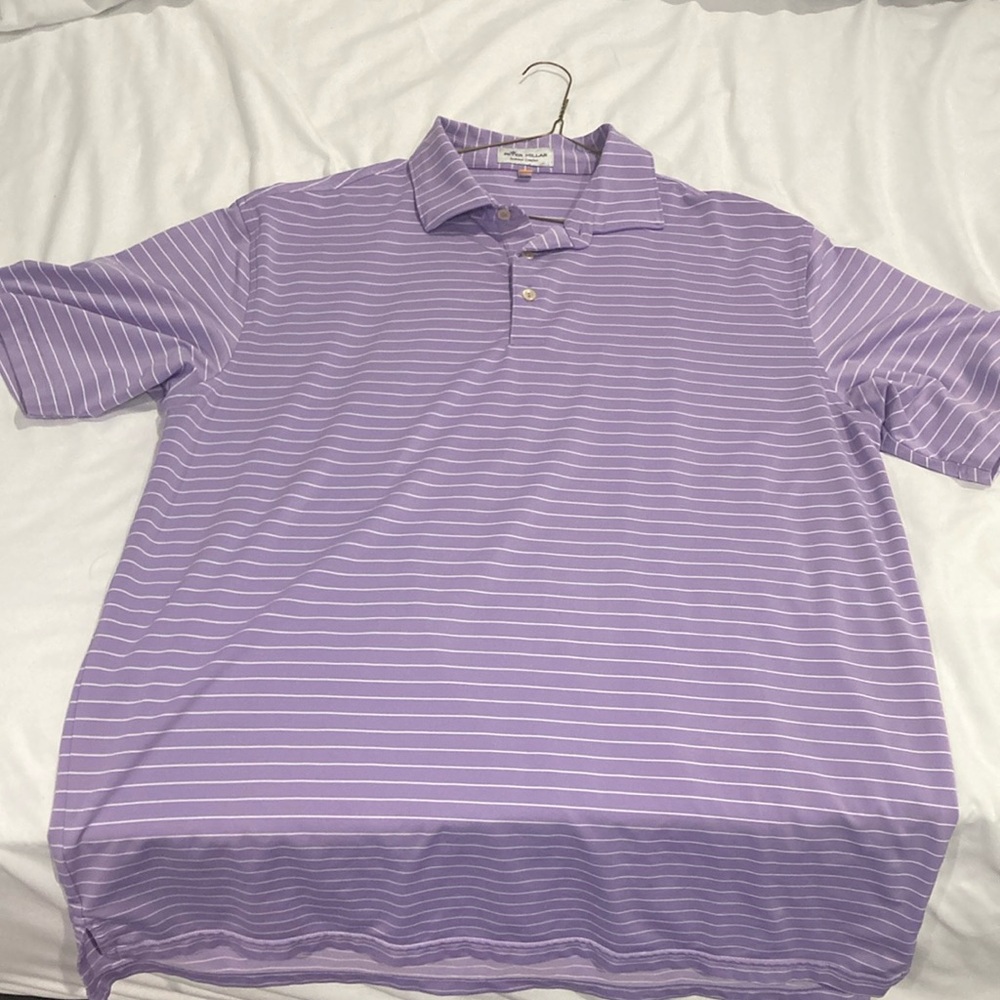 Purple Striped Men's Polo Shirt